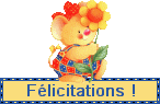 Gif animé félicitations ourson